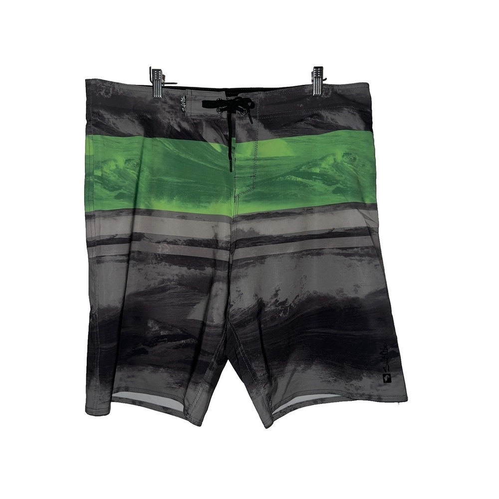 Salt Life SLX-QD Vapor Stretch Men's Swim Trunks‎ Size 38 Drawstring Lightweight